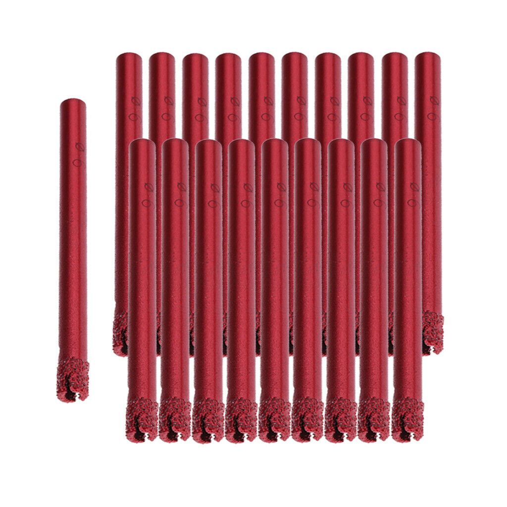 20 Pieces 6mm Diamond Drill Bit Tools for Glass Porcelain Marble Tile Stones