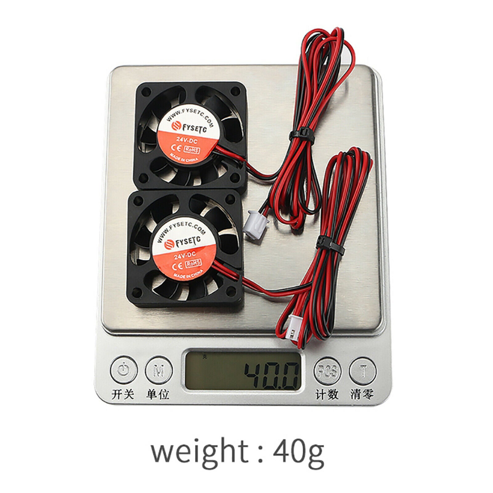 2Pcs 40mm Fan 24V 4010 0.08A Hydraulic Bearing 40x40x10mm Silent High Speed