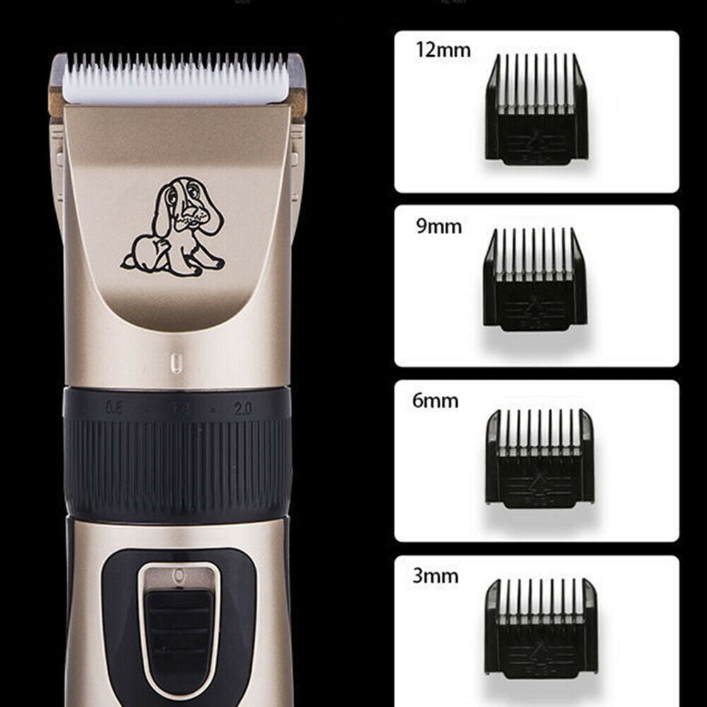 Professional Pet Dog Cat Clipper Hair Grooming Kit Cordless Scissor Shaver Comb
