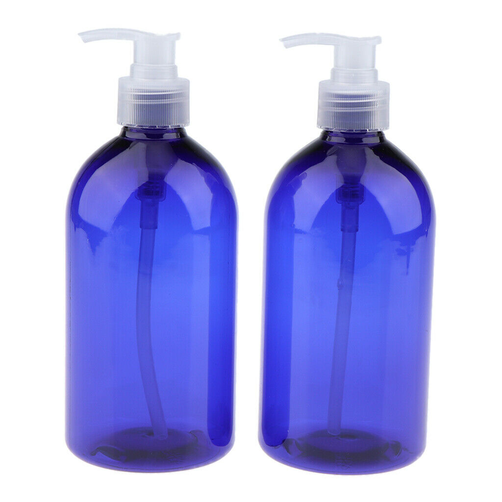 Large Cosmetic Pump Bottles Shampoo Empty Lotion Travel Dispensers (4Pcs, 500mL)