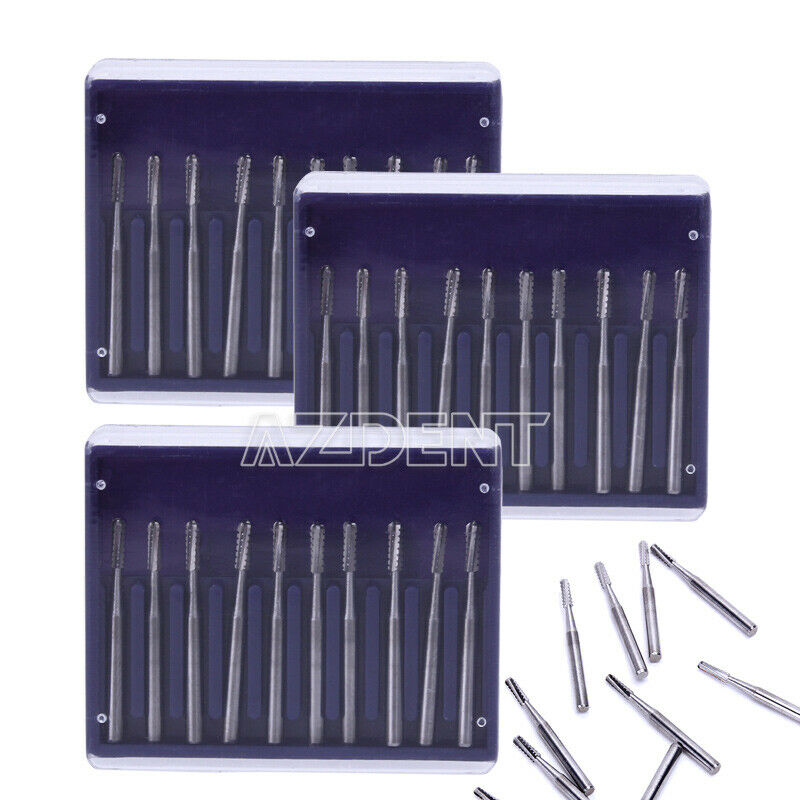 10 X Dental Tungsten Steel Burs Drill FG1558 For High Speed Handpiece 1.6mm