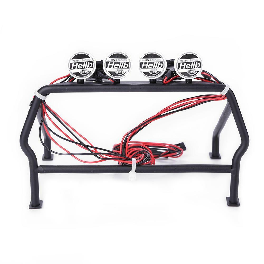 Metal Roll Cages Bucket 6 LED Lights Set for RC4WD 1/10 TF2 Car Accessories @