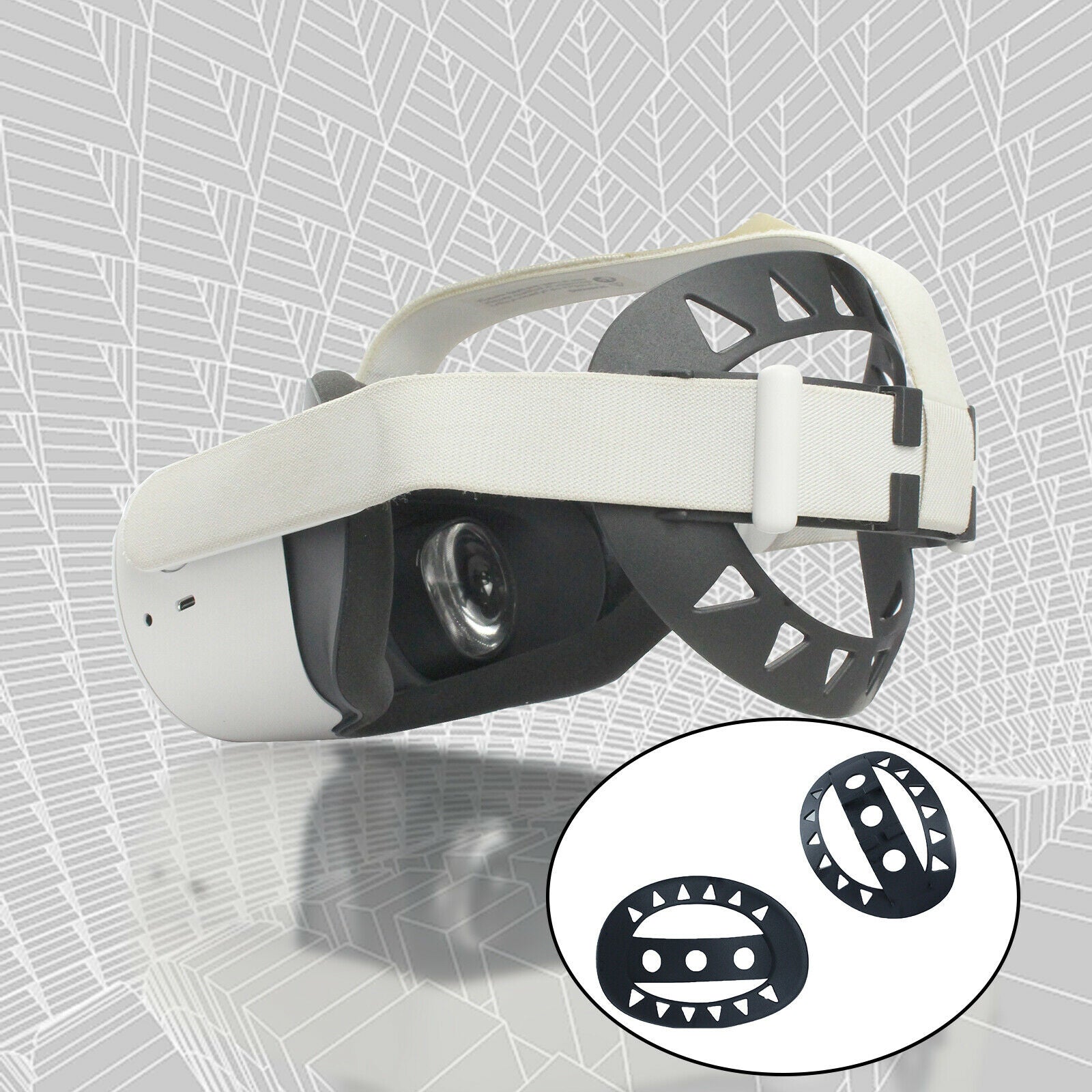 Soft Headband Cushion Pad for   Quest 2 VR Headsets Acessories Black