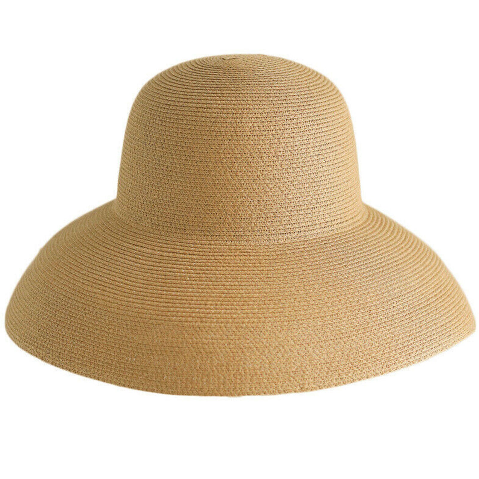 Ladies Women's Summer Large Floppy Folding Wide Brim Cap Sun Straw Beach Hat New