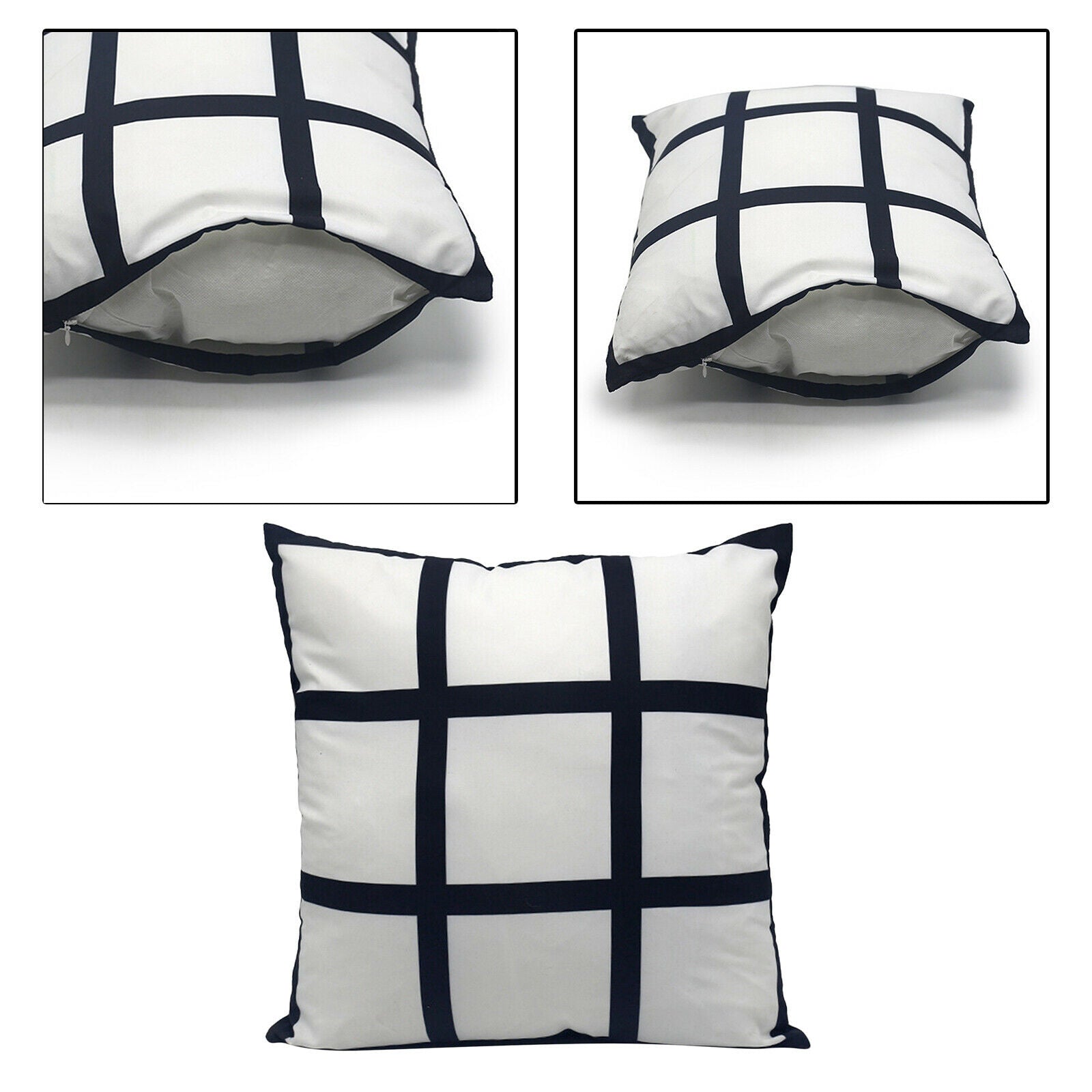 3 Pack Heat Transfer Sublimation Blanks Panel Pillow Case Car Cushion Covers
