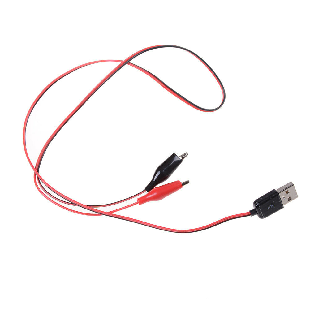 USB Crocodile wire Alligator clips Male of Female to USB tester Voltage Meter WF