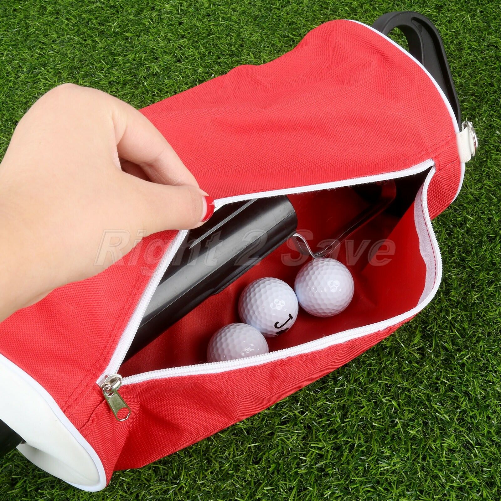 Golf Ball Picker Up Retriever Balls Holder Ball Nylon Bag Golf Club Accessory