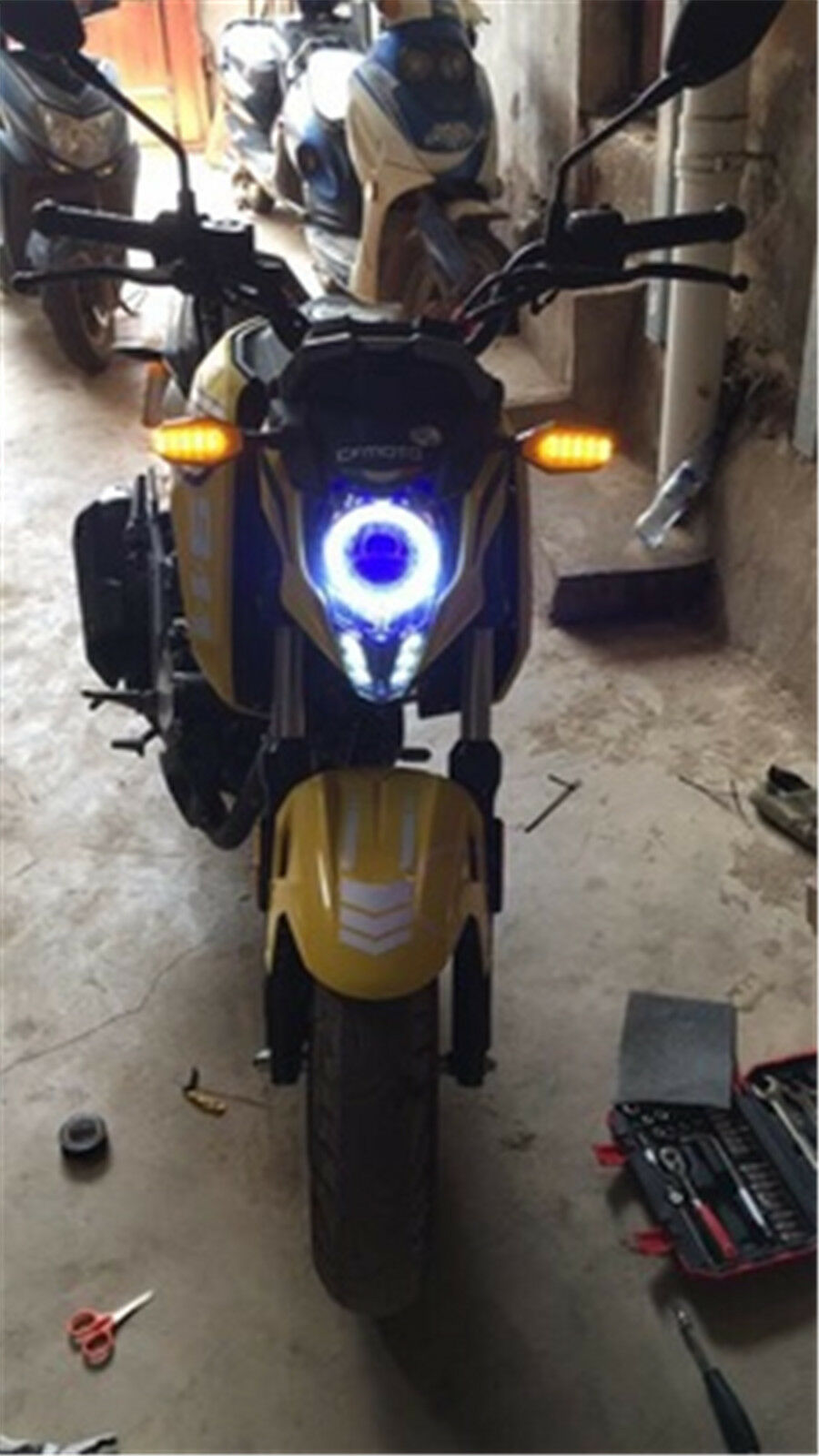 Motorcycle modified Turn signals Light(Amber) DRL(Blue) 30LED Daytime lamp 12v