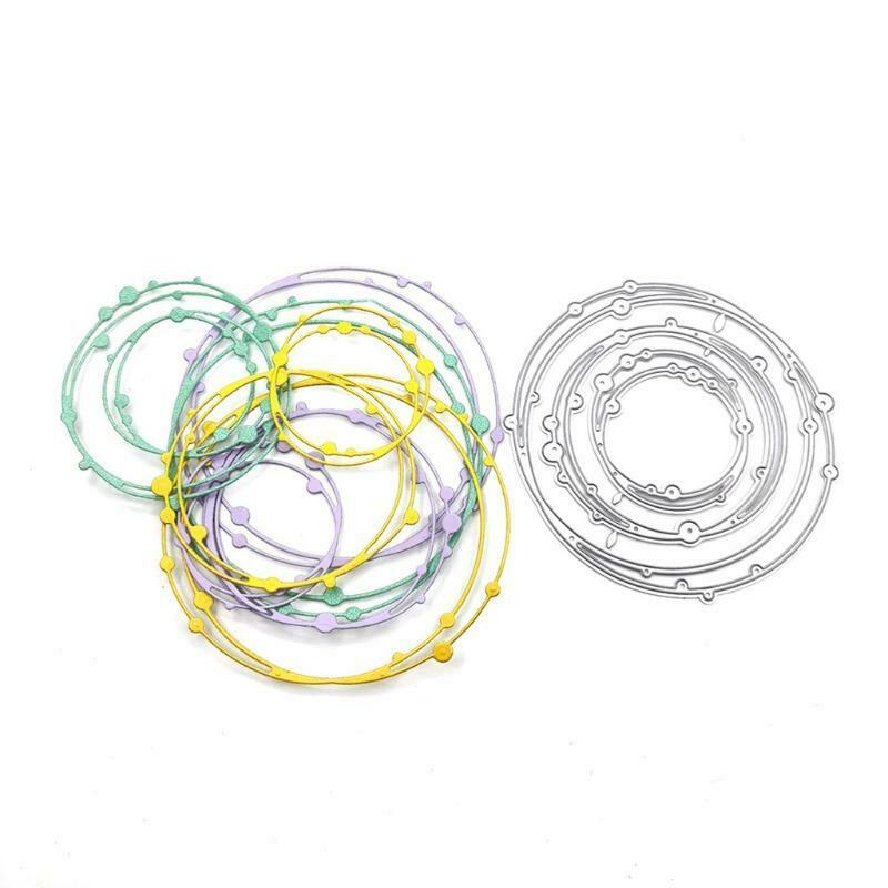 Round Frame Cutting Dies Irregular Shape Metal Circle Dots Cutting Die Stencil