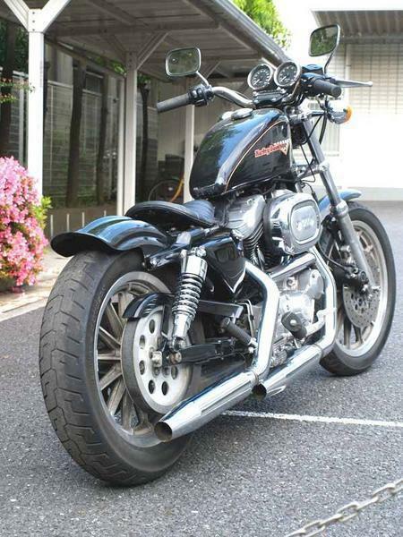 Black Motorcycle Rear Mudguard Fender Accessory Cafe Racer For Sportster