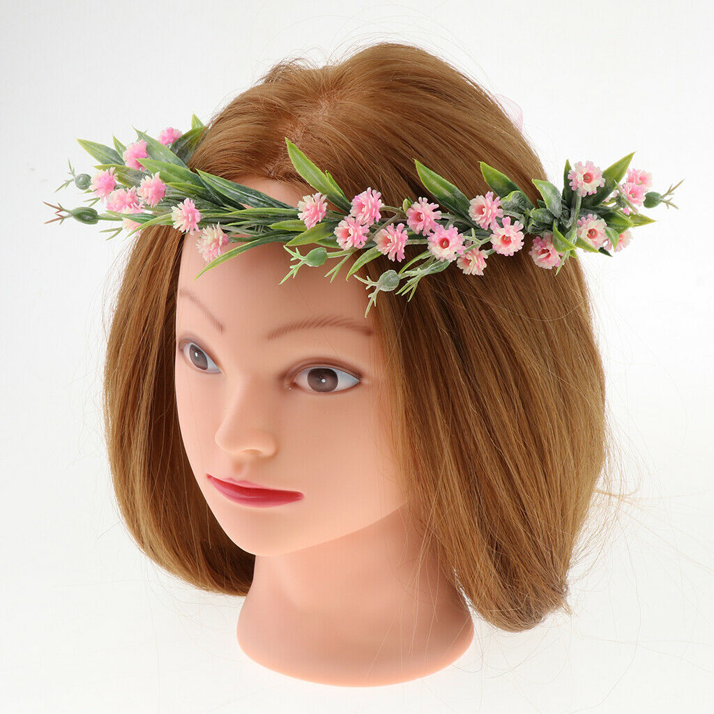 Bridal Silk Flower Wreath Headband Hairband Wedding Hair Accessories