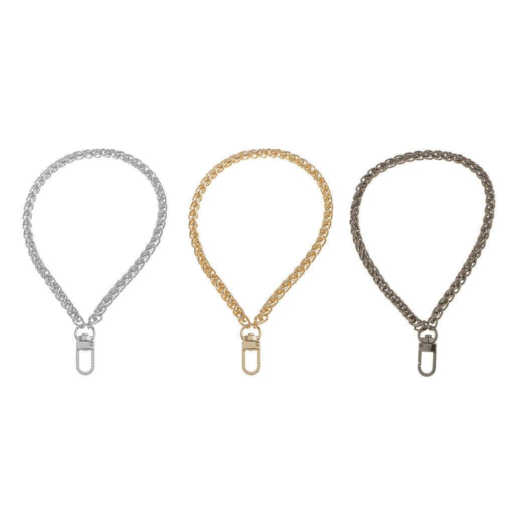 Pack of 3 Metal Purse Handbag Chain Strap Replacement Handle Craft Supplies