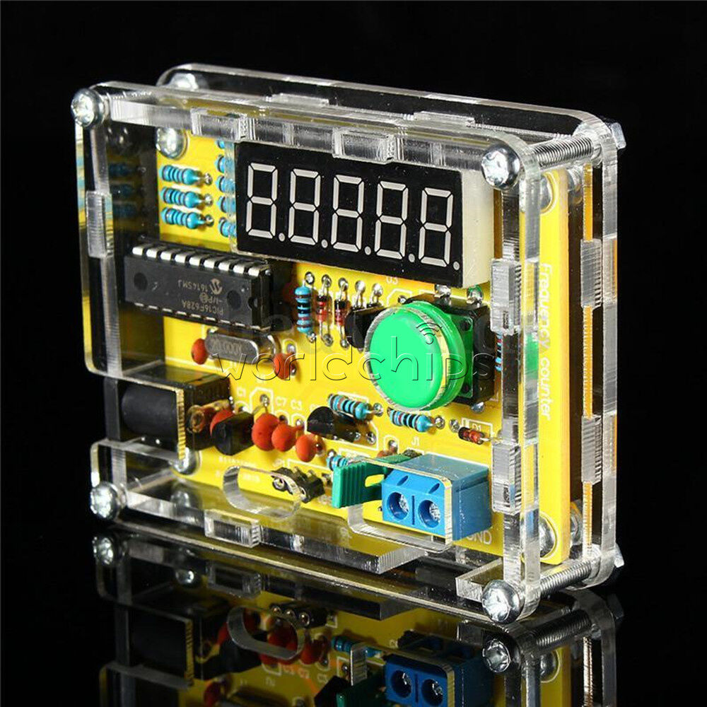 New 1Hz-50MHz Crystal Oscillator Tester Frequency Counter Meter + Case DIY Kits