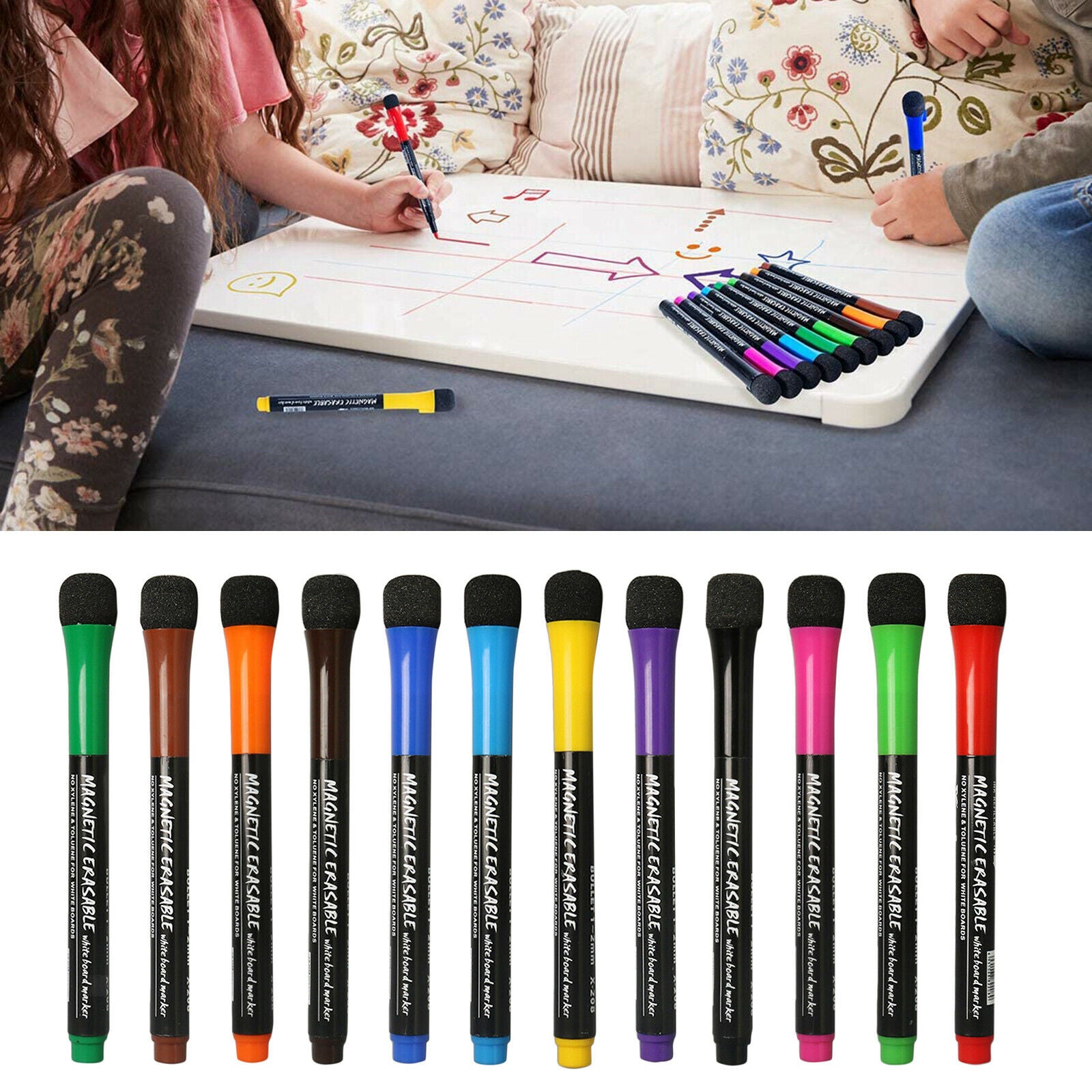 1.5mm Dry Erase Whiteboard Mirror Markers Erasable Low Odor Writing Makers