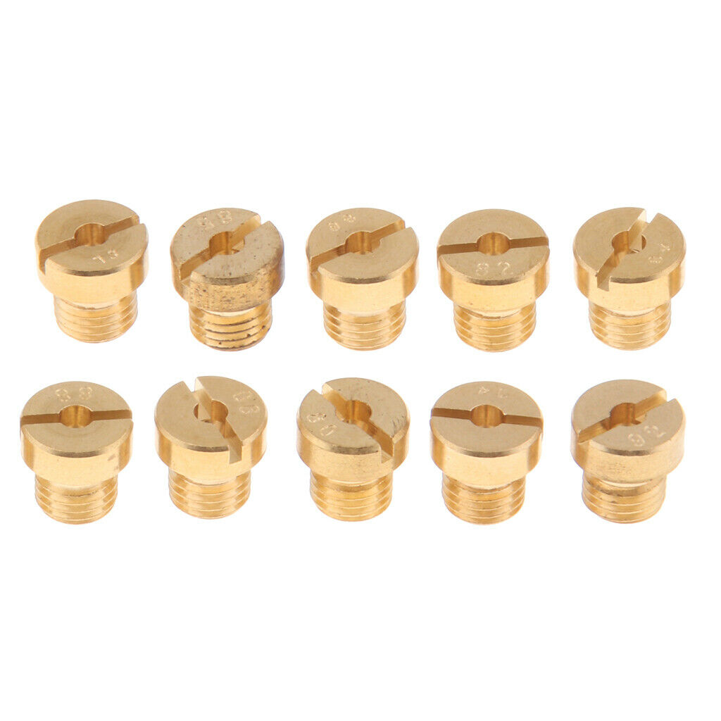 10 Pieces 74-92 Hexagon Injector Nozzle Carburetor Main Jet Set Motorcycle