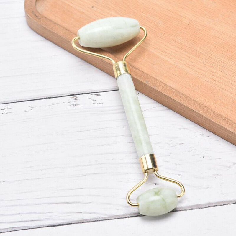 Face Eyes Massage Jade Stone Roller Anti Ageing Facial Skin Care Beauty Tool Lt