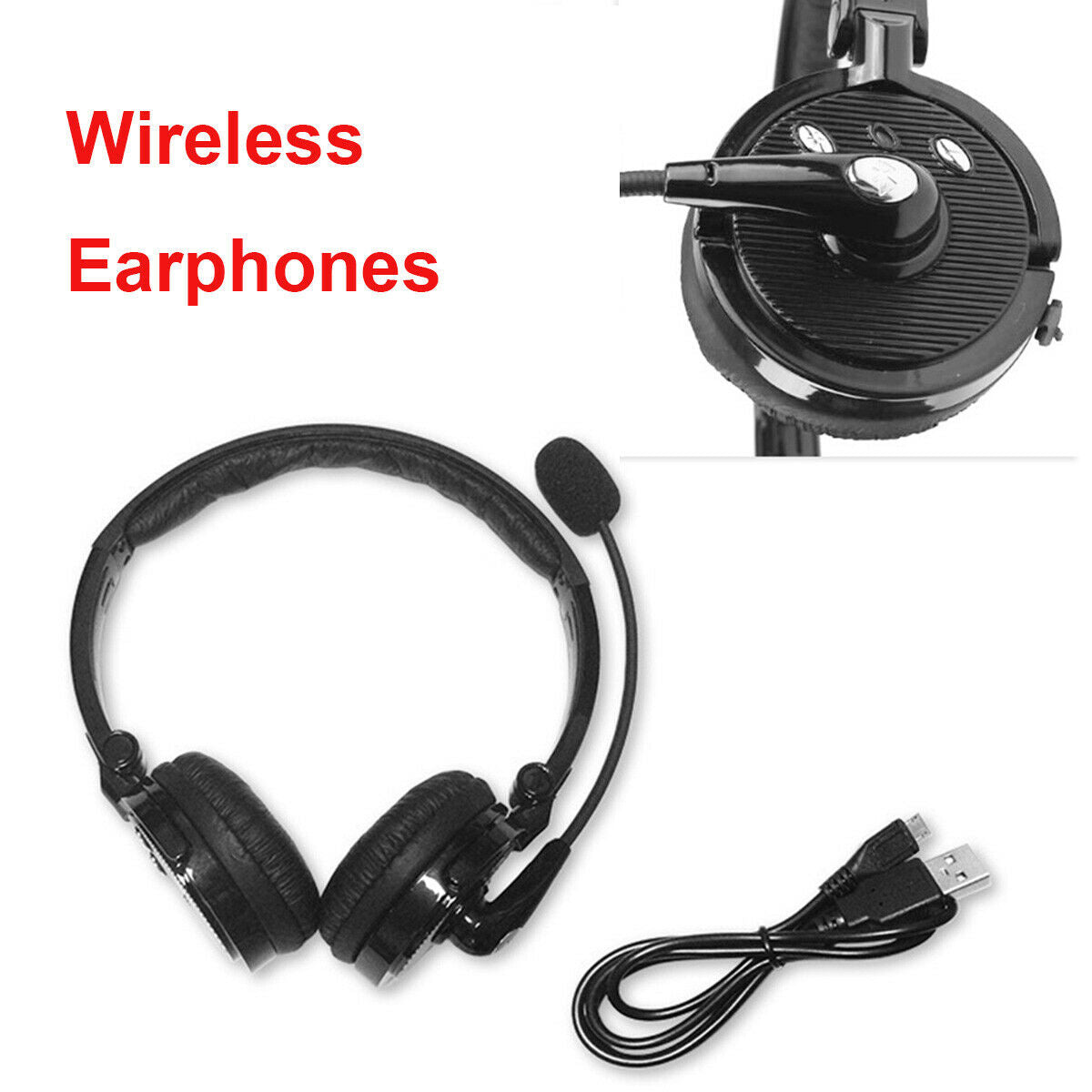 1× 3.3--4.2V Anti-noise USB Charging BH-M20 Wireless Headband Bluetooth Headset