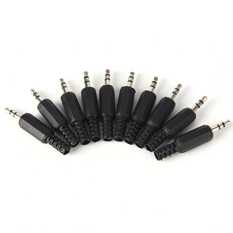 5PCS 3.5mm 1/8" Audio Male Plug Jack Adapter Stereo Connector Headphon.l8