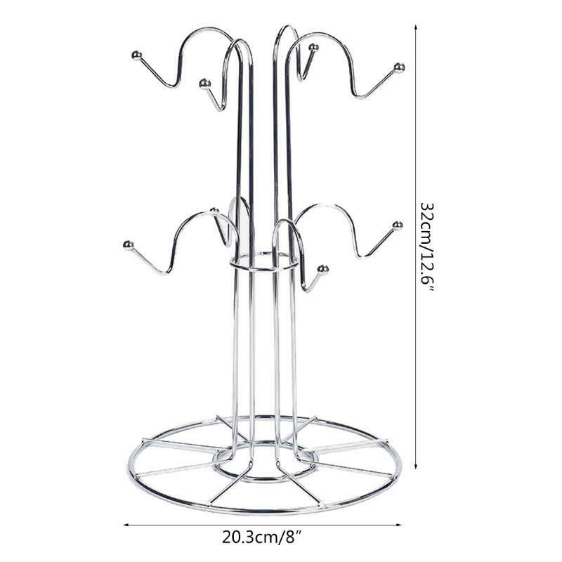 Tree Shape 8 Mug Holder Coffee Mugs Tea Cup Storage Rack for Countertop Kitchen