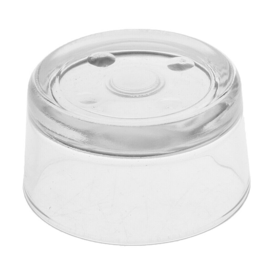 2 Count Transparent Glass Reptile  Water Food Bowl Feeder Bowl Basin