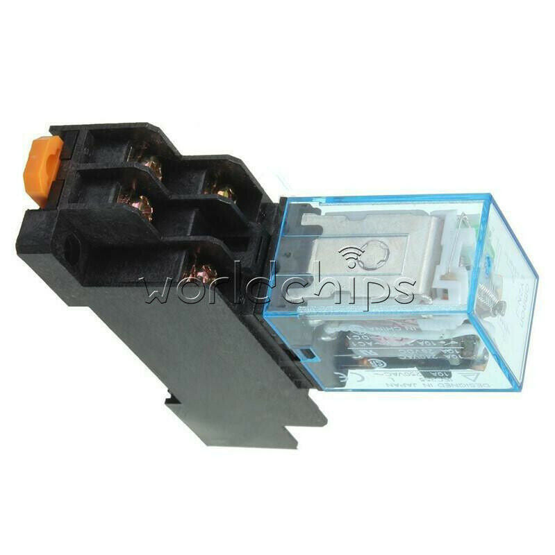 1Set DC 12V Smal Relays OMROM LY2NJ DC 12V 10A 8PIN +Socket Base