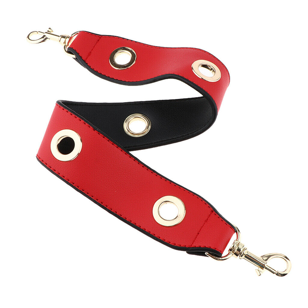 Women Leather Shoulder Bag Strap Replacement Removable Purse Strap  Red