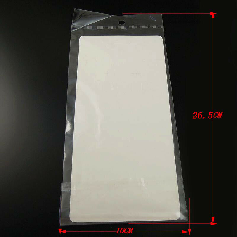 60-Pack Bracelet Necklace Jewelry Display Hanging Cards With OPP Bags 26.5x10cm