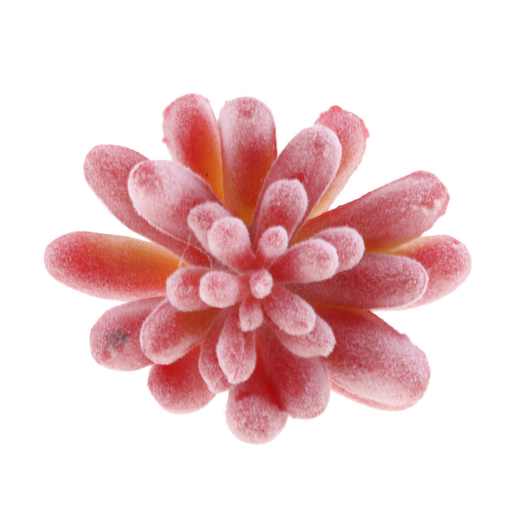 Artificial Succulent Flower Floral Stem Plastic Plant Foliage for DIY Pink