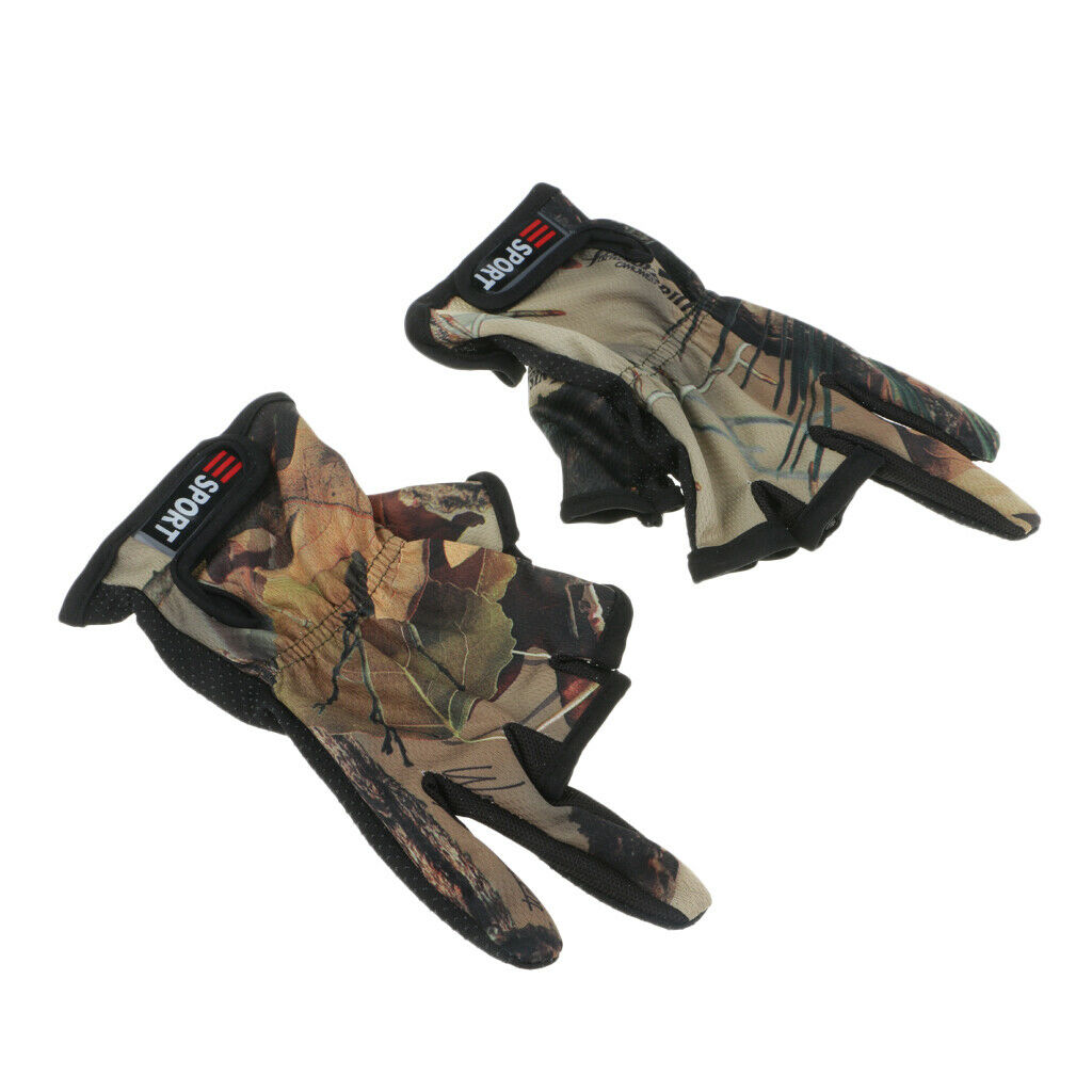 1 Pair 3 Finger Cut Fishing Gloves Lightweight and Waterproof for Canoeing