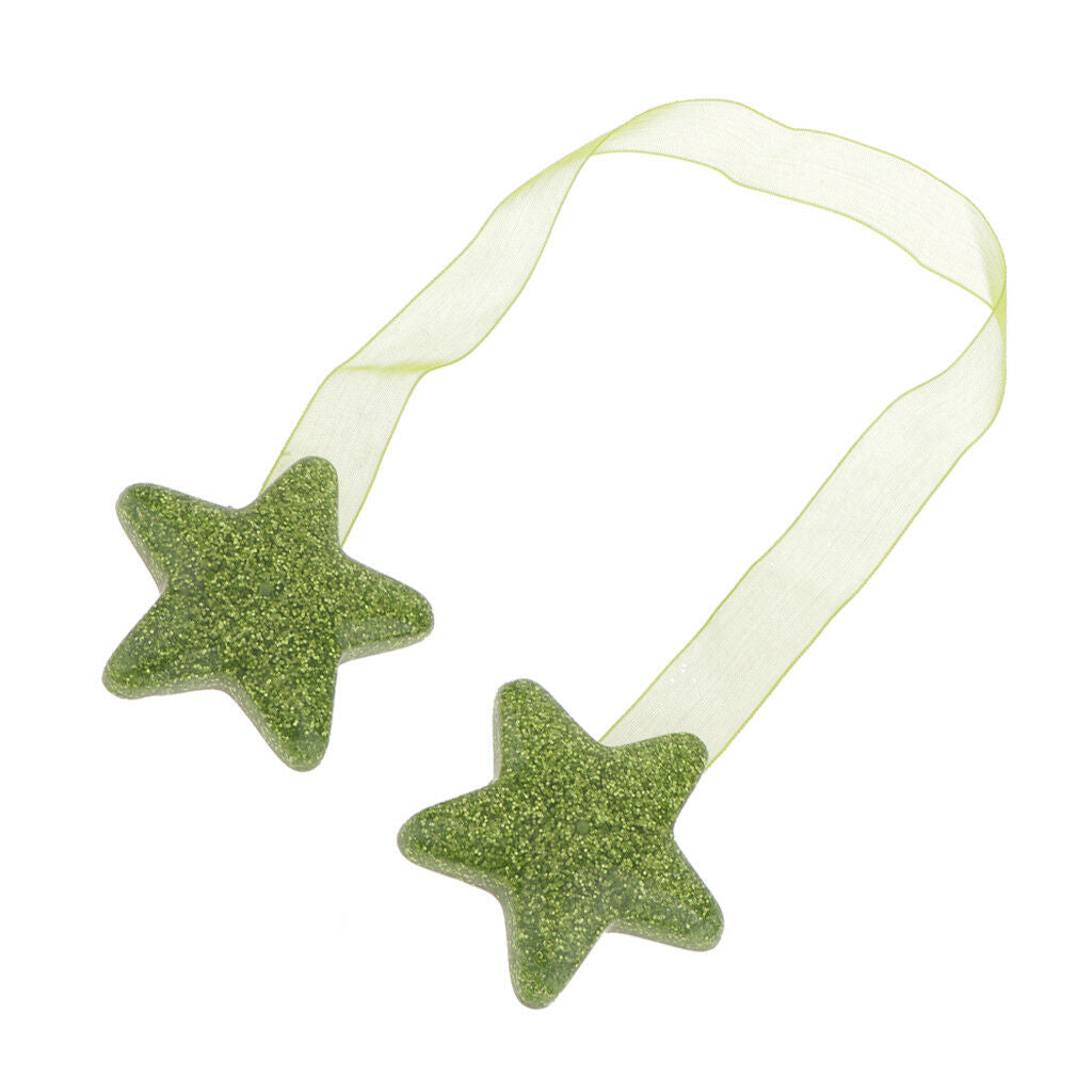 EU Star Magnetic Curtain Tieback Holdback Sheer Buckles Broach Tier Green