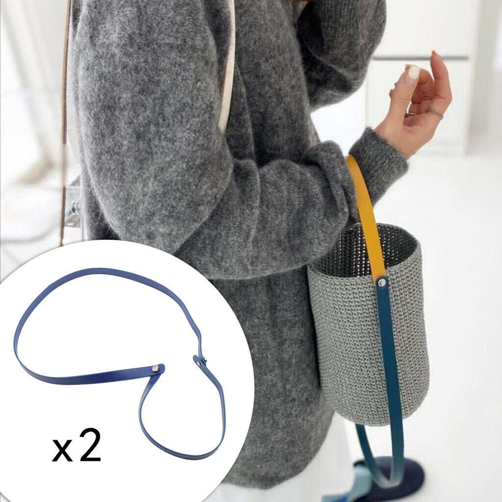Leather Purse Chain Strap Handle Shoulder Crossbody Bag Handbag Blue