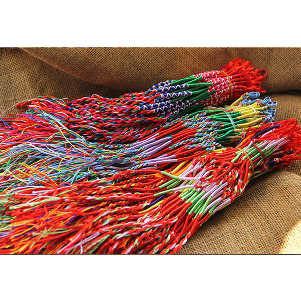 10Pcs Lots String Colorful Lucky Friendship Braid Strand Handmade Bracelets