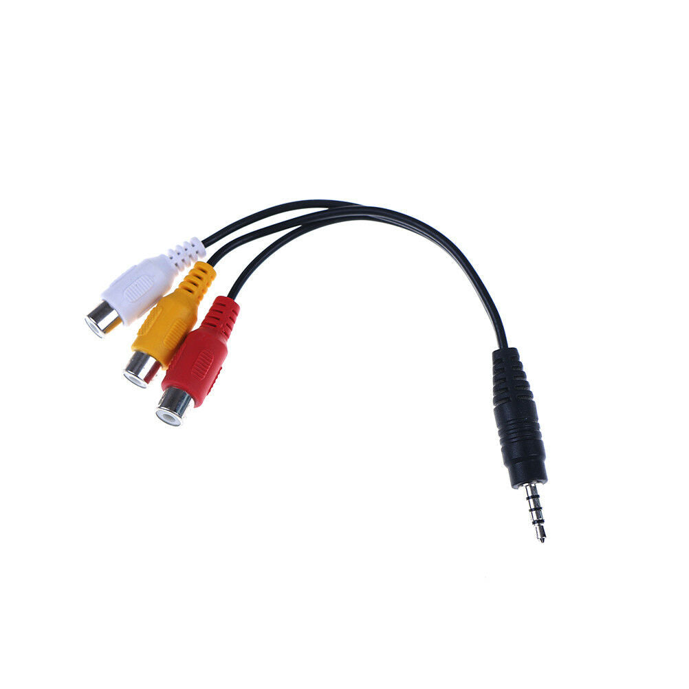 28cm 3.5mm jack av male to 3rca female audio video cable cord  stereo adap.l8