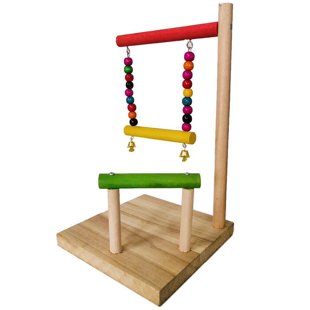 1 Bird Parrot Perch Stand Birds Chew Toys Small Parakeets Cockatiels Conures