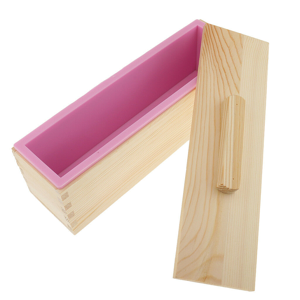 Rectangle Silicone Soap Mold Wooden Box DIY Toast Loaf Baking Cake Mould