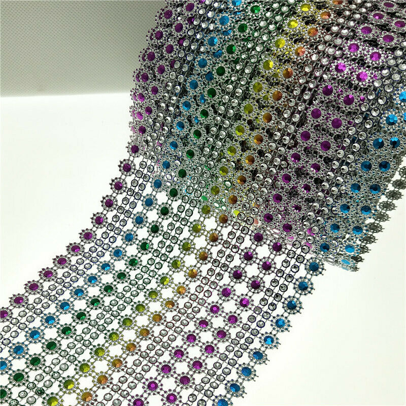 1yard Faux Rhinestone Diamond Chain Trim Ribbon Wedding Dress Decor DIY Crafts