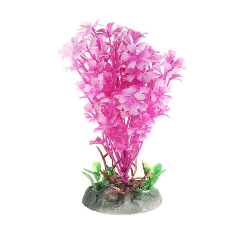 Aquatic Plants Pink Sea Flower Artificial Fish Tank Aquarium Foreground Decorate