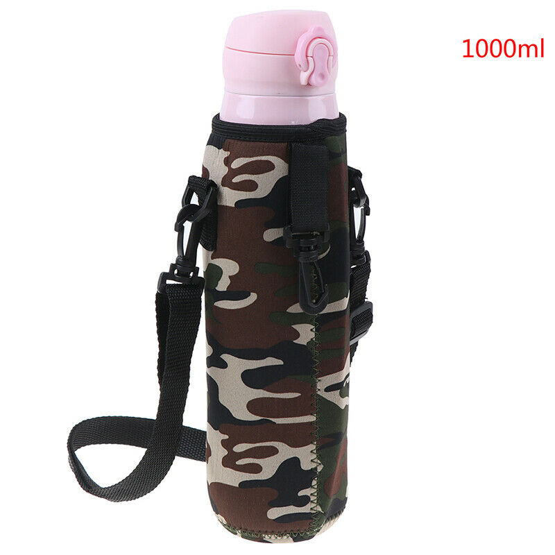 1000ML Water Bottle Carrier Insulated Cover Bag Neoprene Holder Strap OutdooBVDF