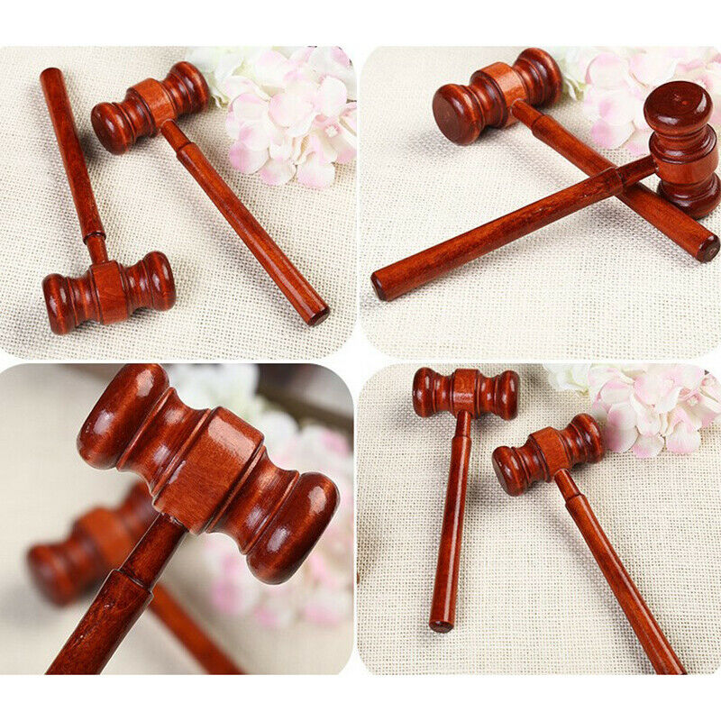 1PC Mini Hammer Lawyer Decoration Hammers Judge Hammer Wood.l8