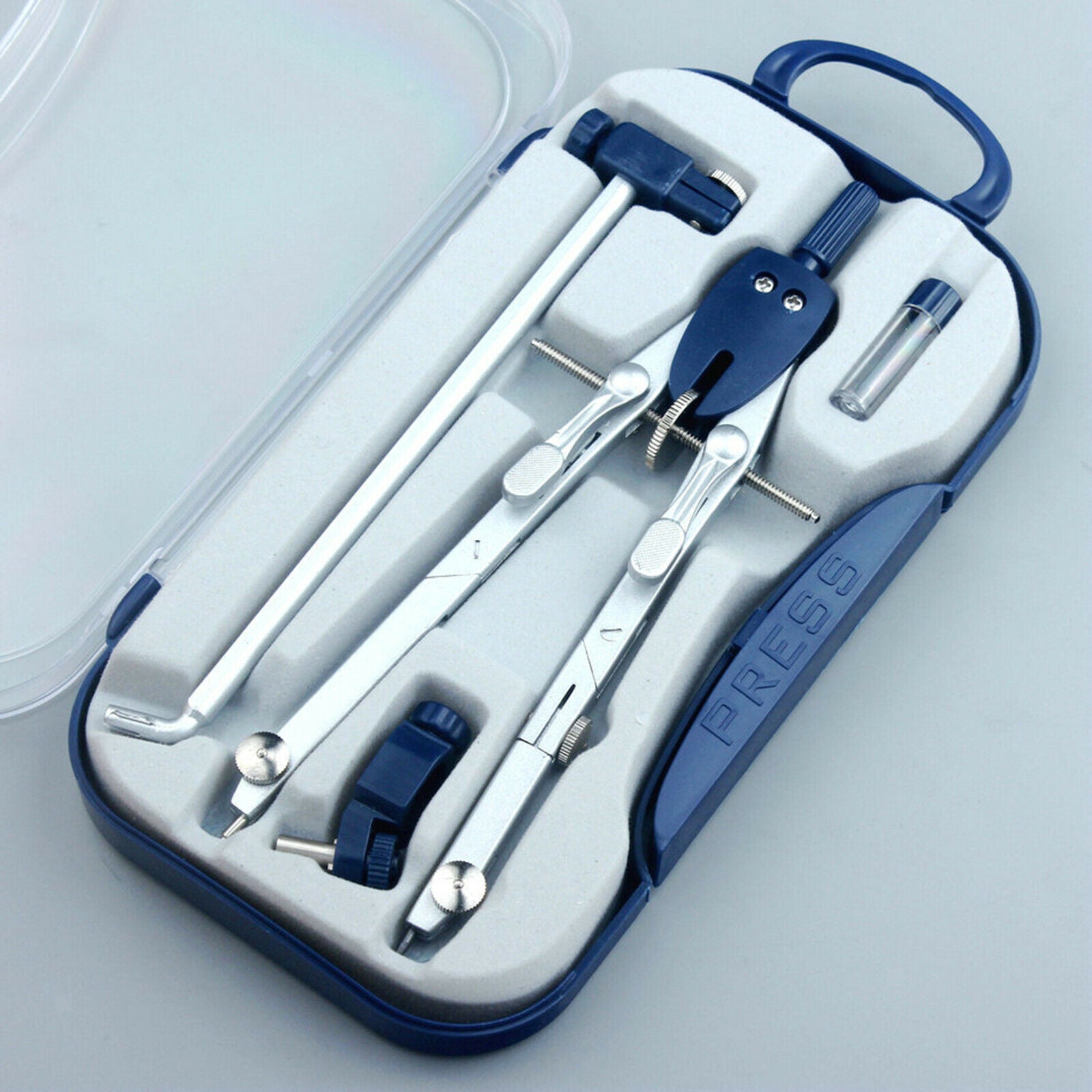4Pack Adjustable Drawing Compass Set Storage Box Circle Drafting Stationery