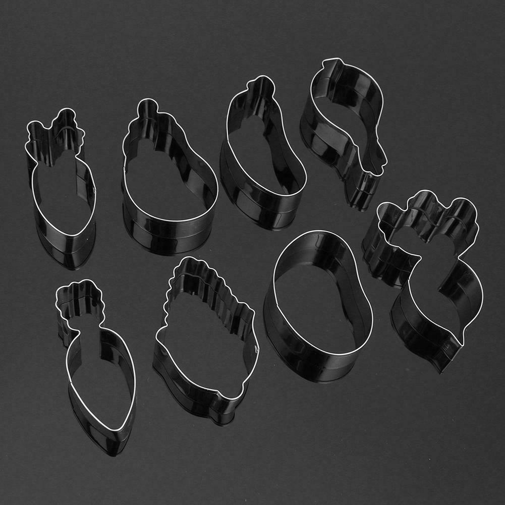 12pcs/Set Reusable Vegetable Stainless Steel Mold Cake Biscuit Baking Mould @