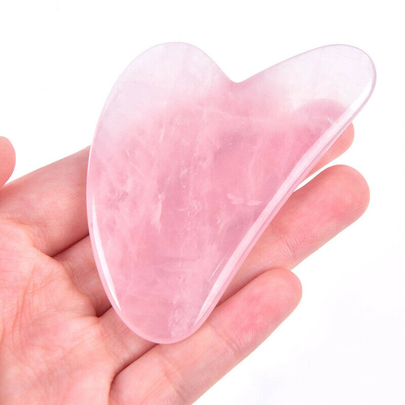 1PC Natural Quartz Jade Guasha Board Scraper Tools Board Massager Tool Re.l8