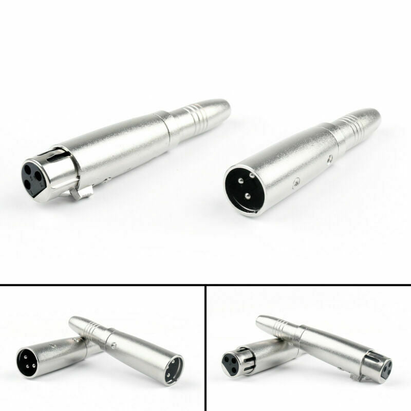 10x XLR 3Pin Male to 1/4" 6.35mm Mono Female Jack Audio Cable Mic Adapter  UA