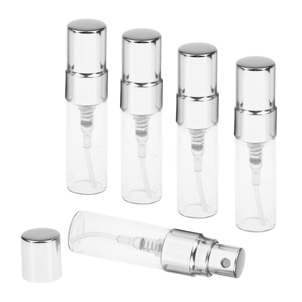 15 Pack 3ML Portable Glass Perfume Empty Bottles, Refillable Pump Dispenser for