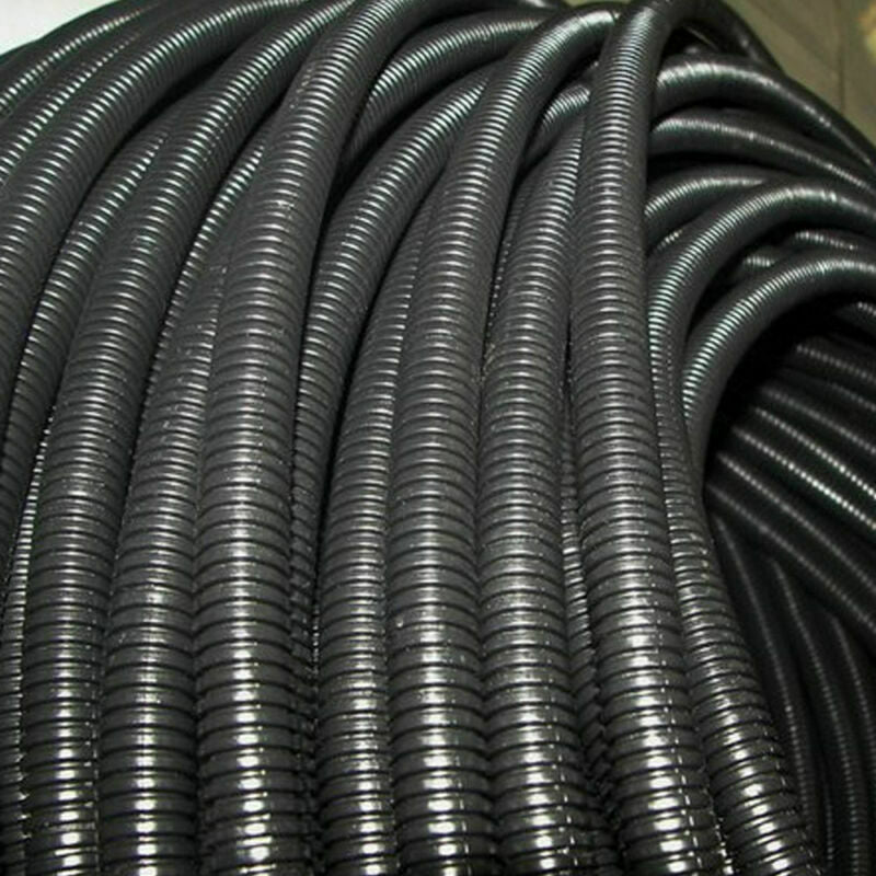 50' Feet 3/8" Black Car Audio Split Loom Wire Flexible Tubing Conduit Hose Wires