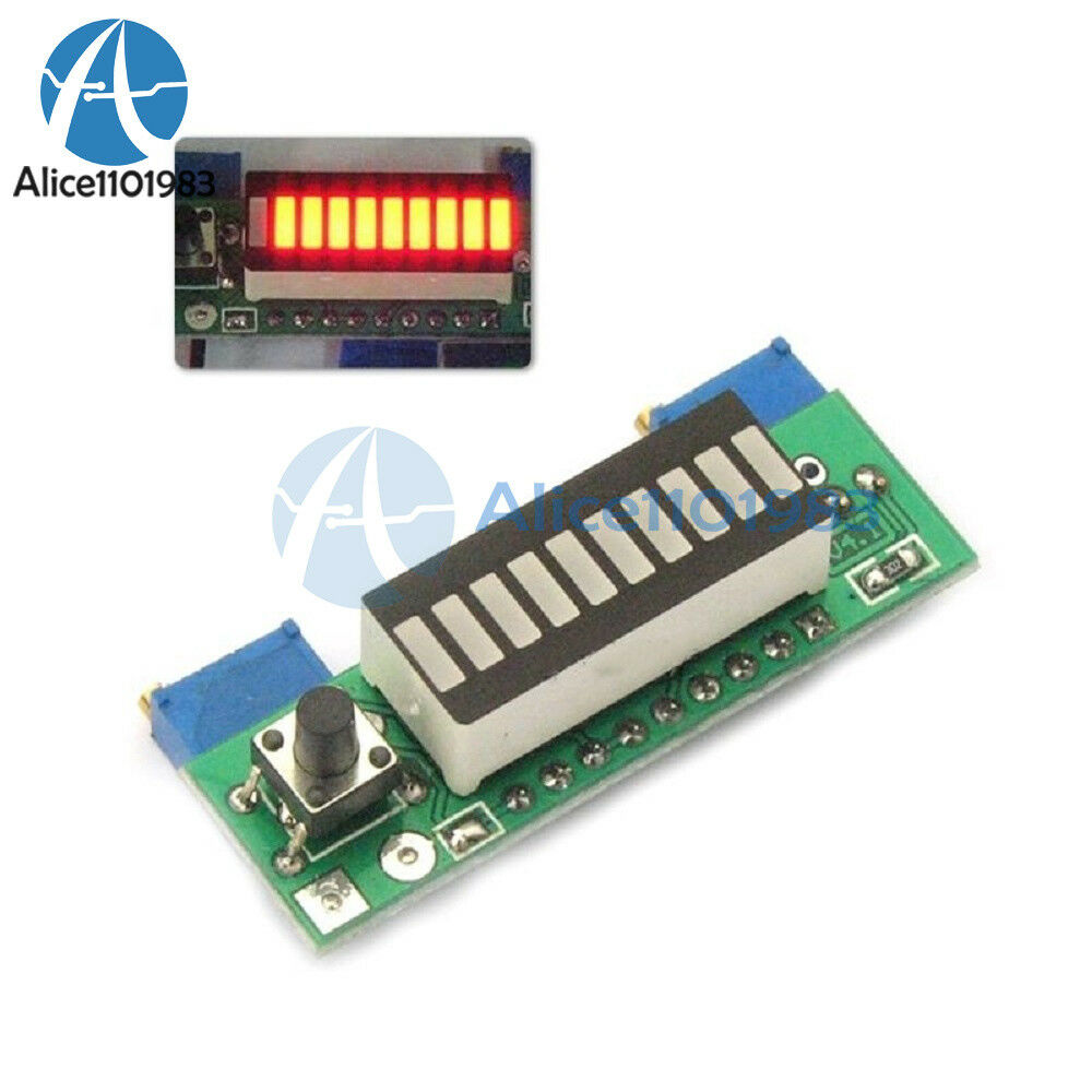 LM3914 Battery Capacity Power Level Red LED Indicator for Li-ion Battery 3.7V