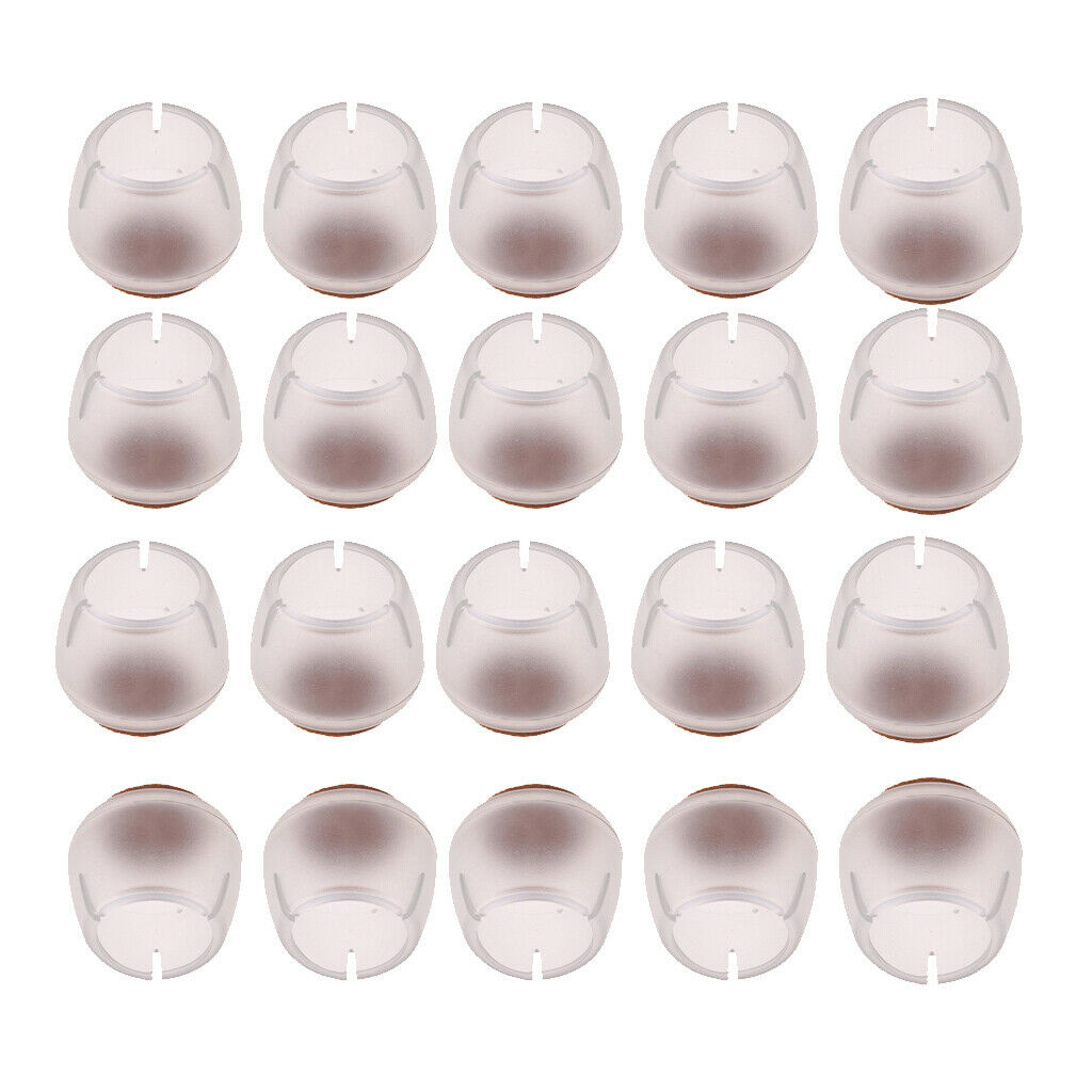 20x Chair Leg Caps Rubber Furniture Cabinet Feet Cups Ends Floor Protectors