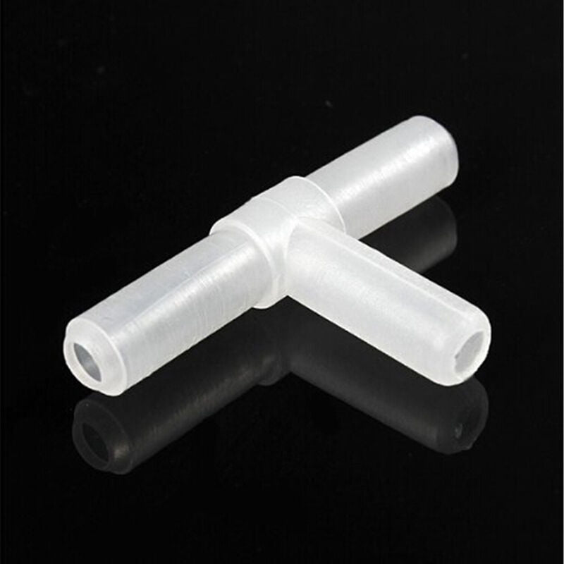10x Plastic Tee's/"T"3-Way Aquariums Air Pumps Line Tubing Joints Connect.l8