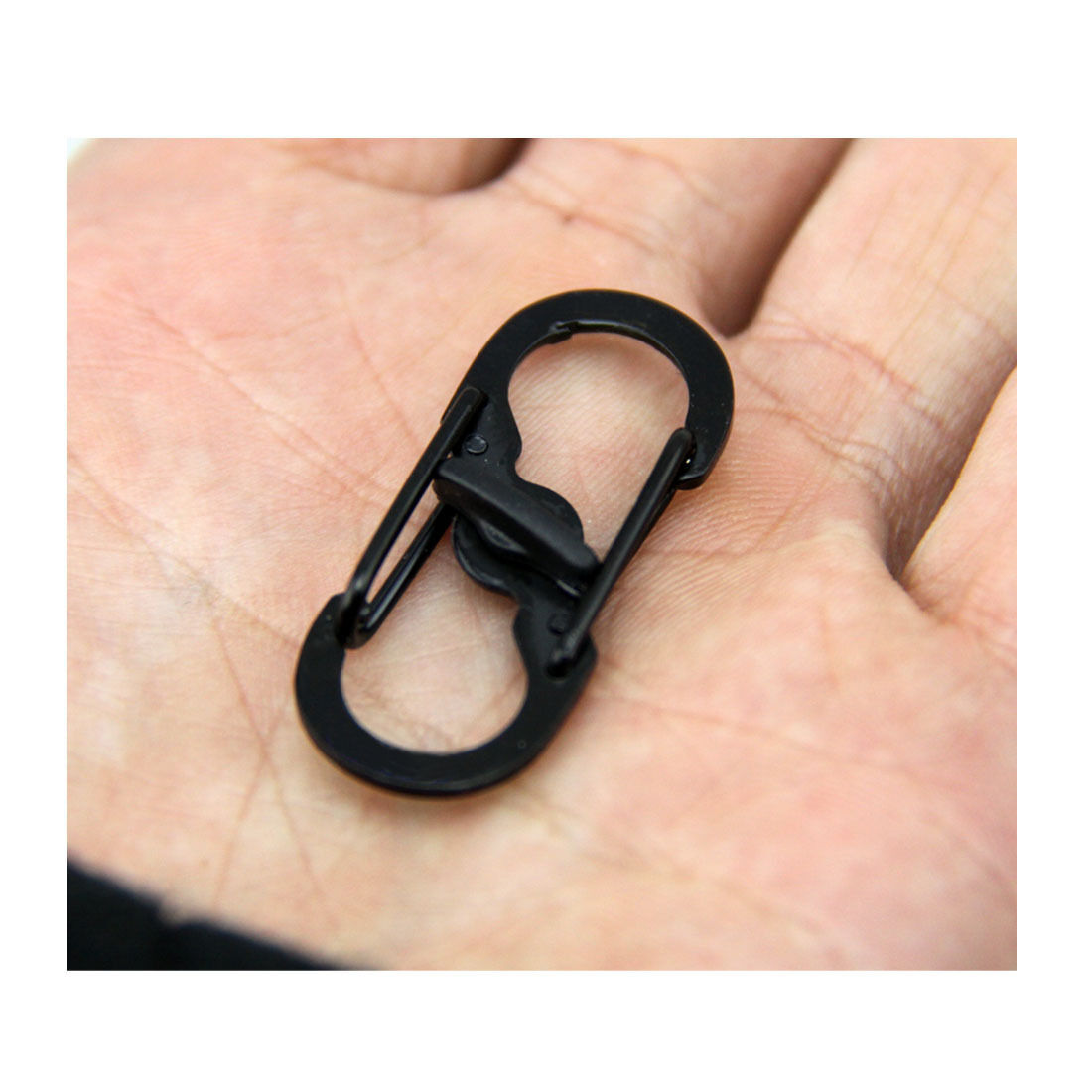 Lot Of 5PCS Outdoor Micro Lock Keychain Locking Clips Carabiner Camping Hiking