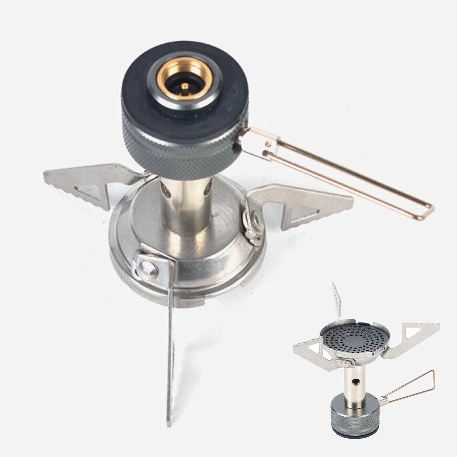 Mini Portable Pocket Camping Gas Stove Cooking Folding Burner Outdoor Hiking